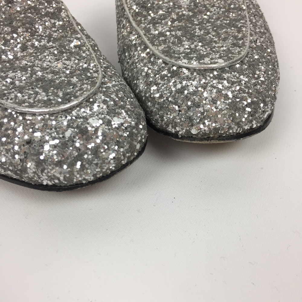 GUCCI Silver Glitter Princetown Mules \\ Sz 36 - Picture 4 of 8